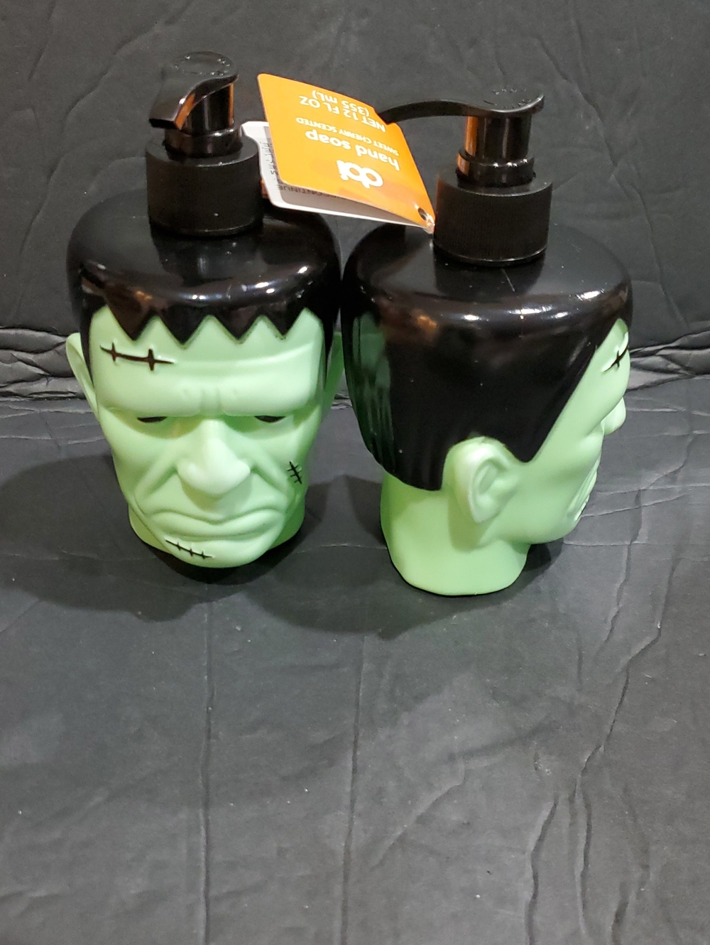 2pack Frankenstein shaped sweet cherry scented hand soaps brand new